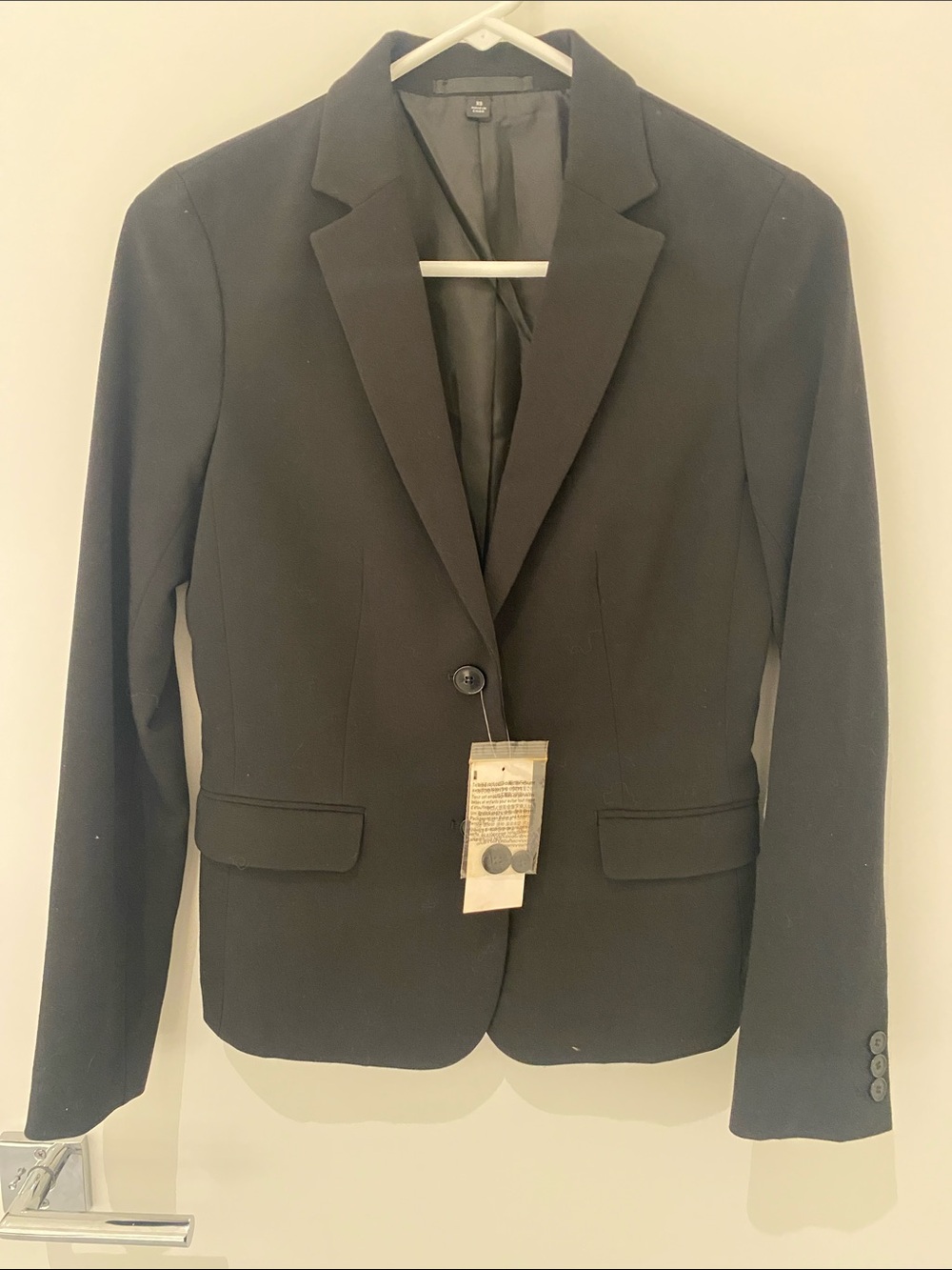 NWT Uniqlo Classic Blazer Double Button Black Size XS